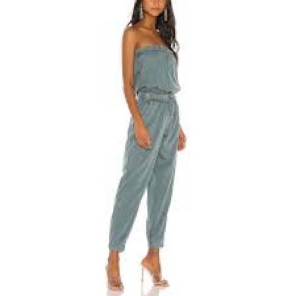 Young Fabulous & Broke Revolve Strapless Jogger Jumpsuit Small - Picture 2 of 7